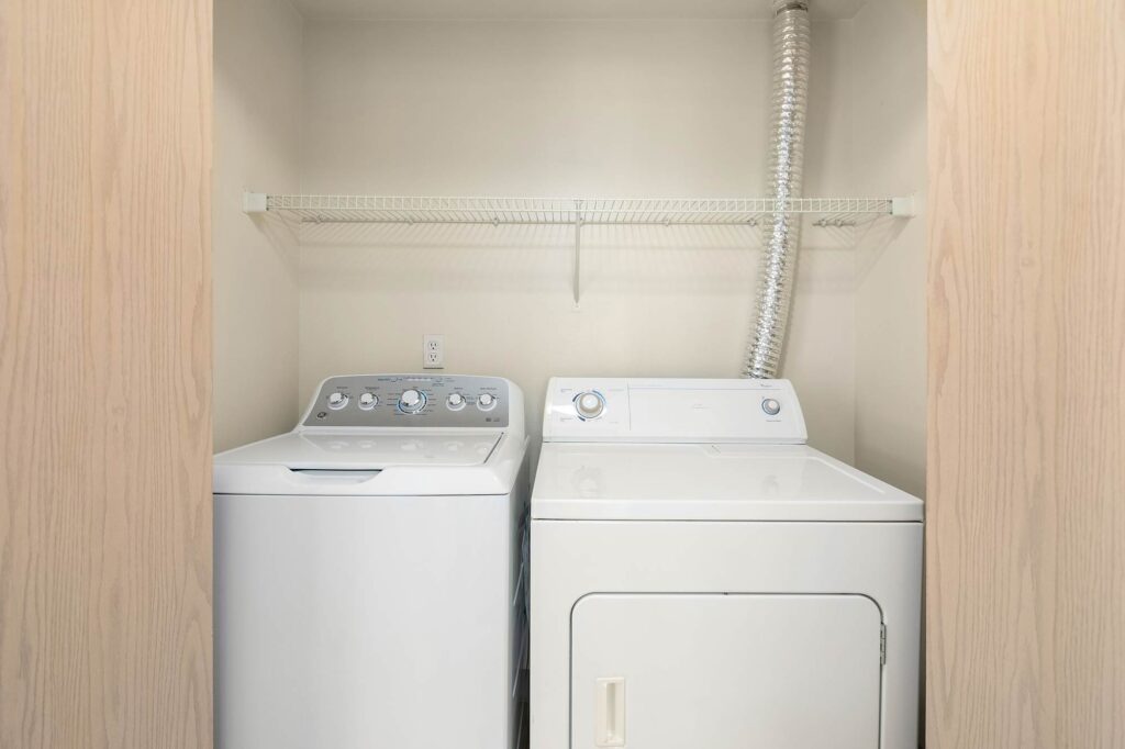 Washer and dryer in closet